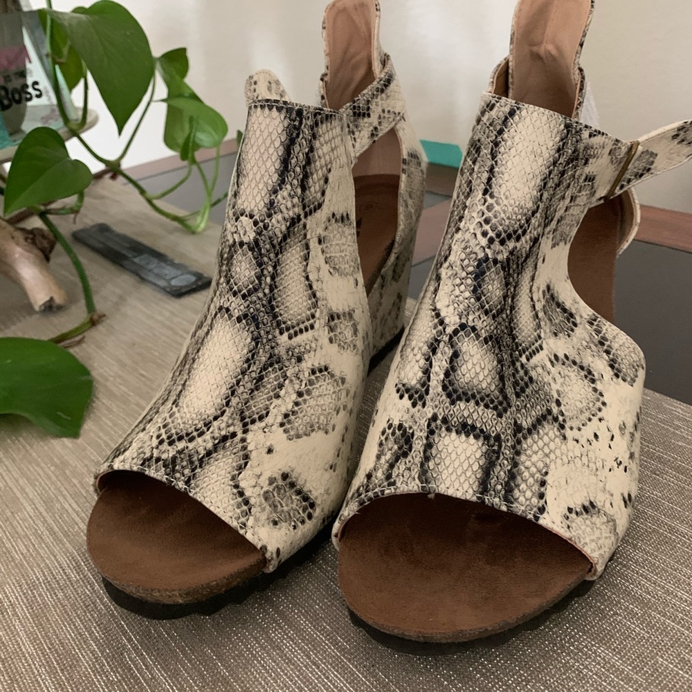 Snakeskin Booties